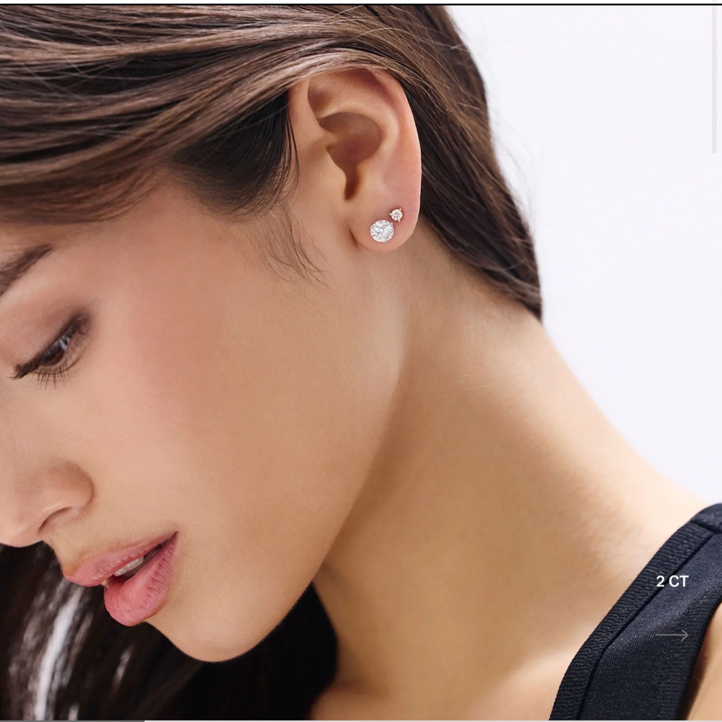 Ring Concierge 2 Ct Round Lab Diamond Studs